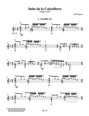 Sefa Yeprem: Suite de la Caloriferre - Midnight: Solo pour Guitare