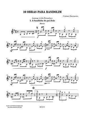 Cristiano Nascimento: 10 Obras para bandolim: Mandoline