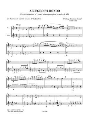 W.A. Mozart: Allegro et Rondo: (Arr. Érik Marchelie): Duo Mixte