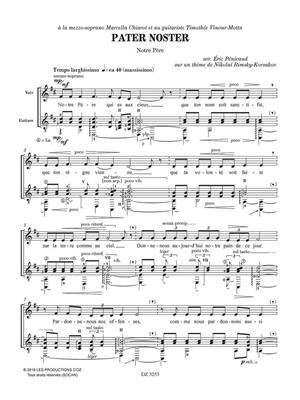 Nikolaï Rimsky-Korsakov: Pater Noster: (Arr. Éric Pénicaud): Chant et Guitare