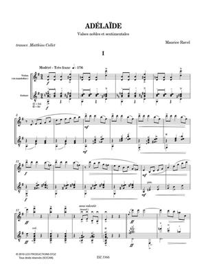 Maurice Ravel: Adélaïde - Valses Nobles et Sentimentales: (Arr. Matthias Collet): Duo Mixte