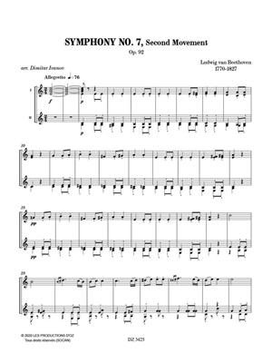Ludwig van Beethoven: Symphony No. 7, Second Movement, Op. 92: (Arr. Dimitar Ivanov): Duo pour Guitares