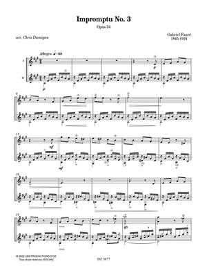 Gabriel Fauré: Impromptu, No. 3, Op. 34: (Arr. Chris Dumigan): Duo pour Guitares
