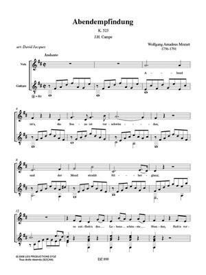 Wolfgang Amadeus Mozart: 4 mélodies: Chant et Guitare