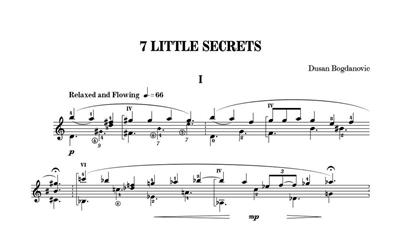 Dusan Bogdanovic: 7 Little Secrets: Solo pour Guitare
