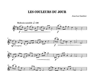Jean-Luc Gauthier: Les Couleurs Du Jour: Solo pour Flûte Traversière