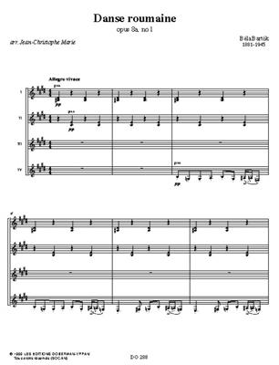 Béla Bartók: Danse roumaine op. 8a, no. 1: Trio/Quatuor de Guitares