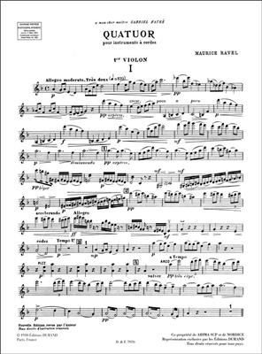 Maurice Ravel: Quatuor: Quatuor à Cordes