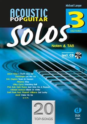 Acoustic Pop Guitar Solos 3: (Arr. Michael Langer): Solo pour Guitare