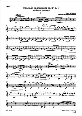 Ludwig van Beethoven: Sonata No. 5 Op. 24 in F Major: Flûte Traversière et Accomp.