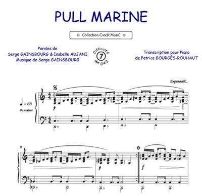 Serge Gainsbourg: Pull marine: (Arr. Patrice Bourgès): Solo de Piano