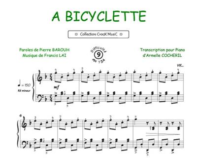 Pierre Barouh: A Bicyclette: (Arr. Armelle Cocheril): Solo de Piano
