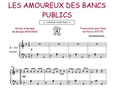 Georges Brassens: Les amoureux des bancs publics: (Arr. Patrice Bourgès): Solo de Piano