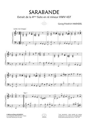 Georg Friedrich Händel: Sarabande HWV 437: Solo de Piano