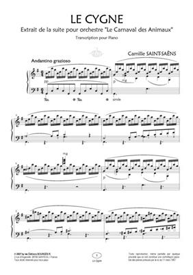 Camille Saint-Saëns: Le Cygne: Solo de Piano