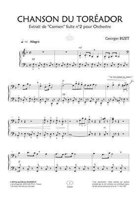 Georges Bizet: Chanson du Toréador: Piano Quatre Mains