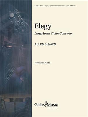 Allen Shawn: Elegy: Largo from Violin Concerto: Violon et Accomp.