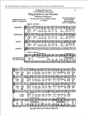 Sing Praises to Our Savior: (Arr. Henry Clough-Leighter): Voix Hautes A Cappella