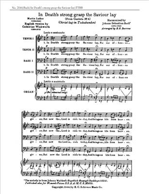 Johann Sebastian Bach: In Death's Strong Grasp the Savior Lay, BWV 4: Voix Basses A Capella