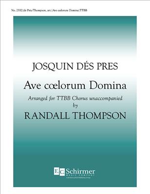 Randall Thompson: Ave Coelorum Domina: Voix Basses A Capella