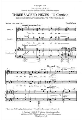 David Conte: Three Sacred Pieces: No. 3. Canticle: Voix Basses et Piano/Orgue