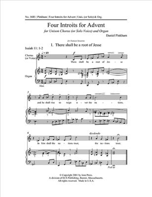 Daniel Pinkham: Four Introits for Advent: Chœur Mixte et Piano/Orgue