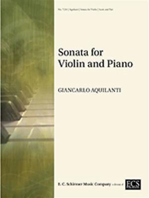 Giancarlo Aquilanti: Sonata for Violin and Piano: Violon et Accomp.