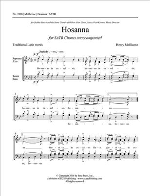 Henry Mollicone: Hosanna: Chœur Mixte A Cappella