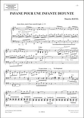 Maurice Ravel: Pavane Pour Une Infant Defunte: Orgue