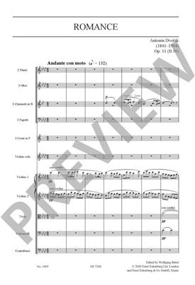 Antonín Dvořák: Romance f-Moll op. 11: (Arr. Wolfgang Birtel): Orchestre Symphonique