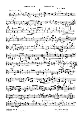 Peter Cabus: Sonate: Solo pour Violons