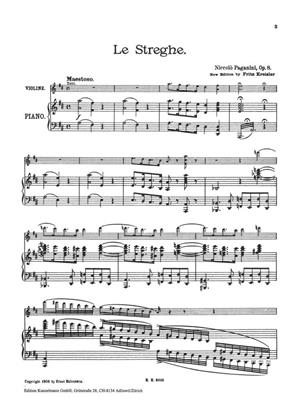 Niccolò Paganini: Le Streghe - Hexentänze Op. 8: Violon et Accomp.