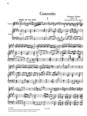 Giuseppe Tartini: Konzert Für Violine: Violon et Accomp.