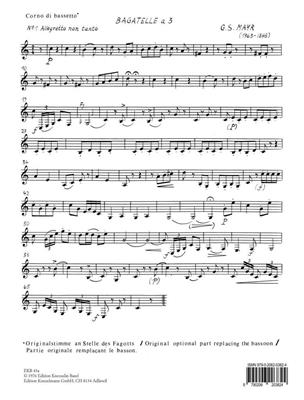 Giovanni Simone Mayr: 12 Bagatellen (Bassetthorn): Solo pour Clarinette