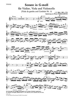 Johann Sebastian Bach: Sonate: Trio de Cordes