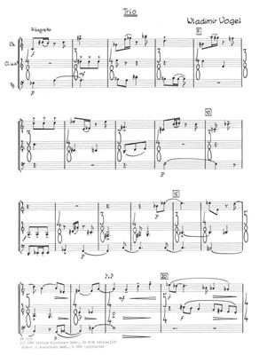 Wladimir Vogel: Trio Für Oboe, Klarinette und Fagott: Bois (Ensemble)