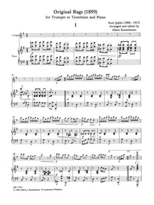 Scott Joplin: 6 Ragtimes Für Trompete und Klavier - Band I: Trompette et Accomp.