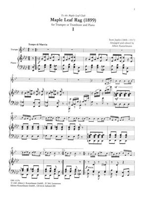 Scott Joplin: 6 Ragtimes Für Trompete und Klavier - Band Ii: Trompette et Accomp.