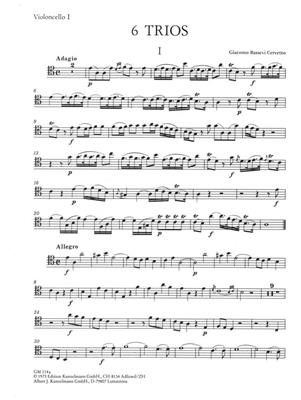 Giacomo Bassevi Cervetto: 6 Trios Für 3 Violoncelli (1-3): Cordes (Ensemble)