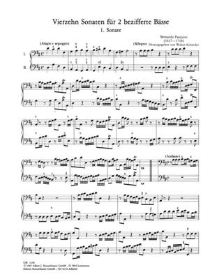 Bernardo Pasquini: 14 Sonaten Für 2 Bezifferte Bässe: Duo pour Contrebasses