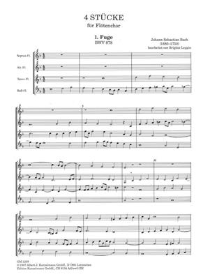 Johann Sebastian Bach: Stücke Für Flötenchor: Flûte à Bec (Ensemble)