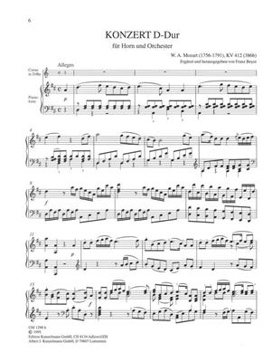 Wolfgang Amadeus Mozart: Konzert Für Horn: Cor Français et Accomp.