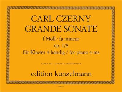 Carl Czerny: Grande Sonate F-Moll Op. 178: Piano Quatre Mains