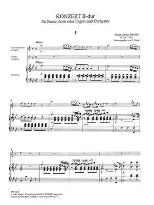 Franz Anton Pfeiffer: Konzert Für Bassetthorn oder Fagott: Clarinette et Accomp.