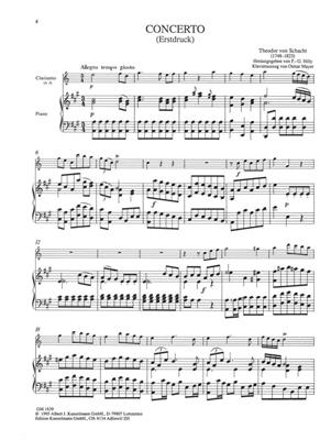 Theodor von Schacht: Konzert Für Klarinette: Clarinette et Accomp.