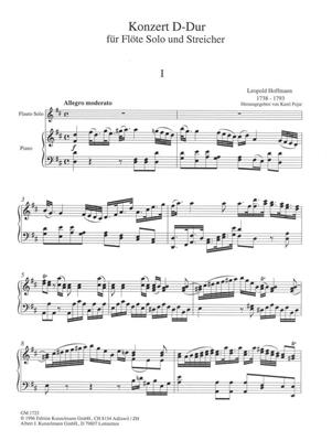 Leopold Hoffmann: Konzert Für Flöte: Flûte Traversière et Accomp.