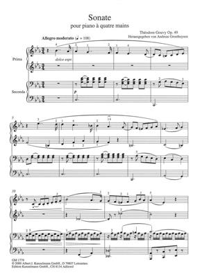 Théodore Gouvy: Sonate Op.49: Piano Quatre Mains