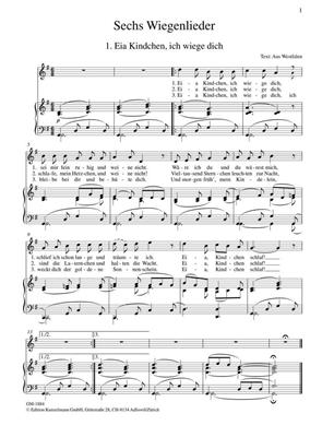 Franz Beyer: Sechs Wiegenlieder: Chant et Piano