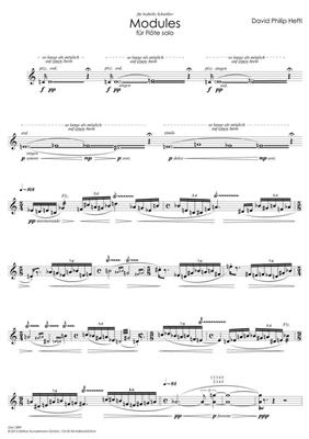 David Philip Hefti: Modules Für Flöte Solo: Solo pour Flûte Traversière