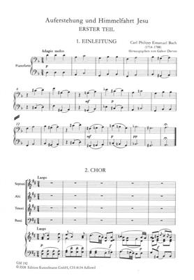 Carl Philipp Emanuel Bach: Auferstehung und Himmelfahrt Jesu: Chœur Mixte et Piano/Orgue